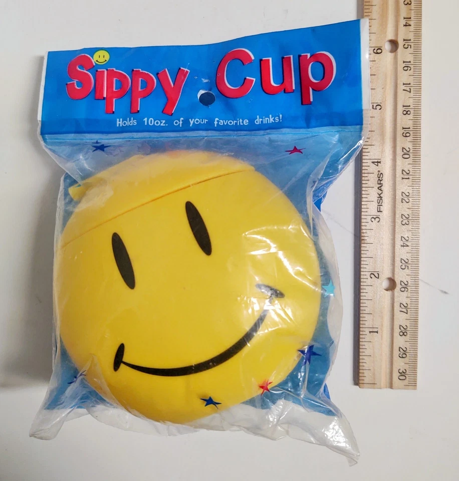 Taza Happy Face Sippy 2000 vintage tiene capacidad para 10 onzas NUEVA Foto 3 de 4