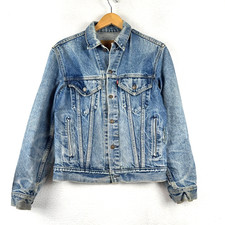 VTG Levis Denim Jacket Mens 36 Distressed Thrashed Faded Type 3 Trucker USA Made