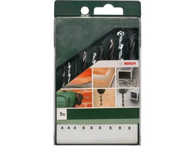 Bosch DIY 9tlg. gemischtes Bohrer-Set Metall/Stein/Holz