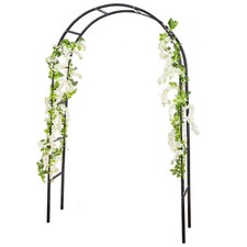 7.8ft Garden Arch Trellis for Climbing Plants Outdoor, Metal Arch Frame Garde...