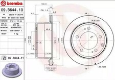 2x BREMBO Bremsscheiben Hinten 312mm 09.B644.11