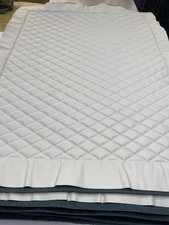 Townsend® Opalite Diamond Quilted Off White Leather Panel  CNC Stitched w/ Foam