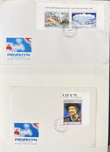 Penrhyn Northern Cook Islands FDC Covers x 28 Wildlife Fish Royalty DA33 - Picture 8 of 14