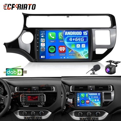 4G+64G Für Kia Rio III UB 2015-2017 Apple CarPlay Android 15 Autoradio GPS DAB+