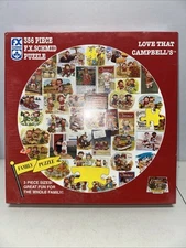 Rare Vintage 'Love That Campbell's'  FX Schmid Circular Puzzle 1996 Brand New