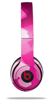 Skin Wrap for Beats Solo Wireless 2 3 4 Bokeh Squared Hot Pink SKIN ONLY