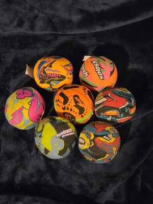 Lot Of 7 Vintage Splash Bombs Balls Bright Neon Water Pool Toys Mixed Lot
