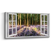 Forest Canvas Wall Art Decor: Window View Picture Tree Scenery Painting Natur...