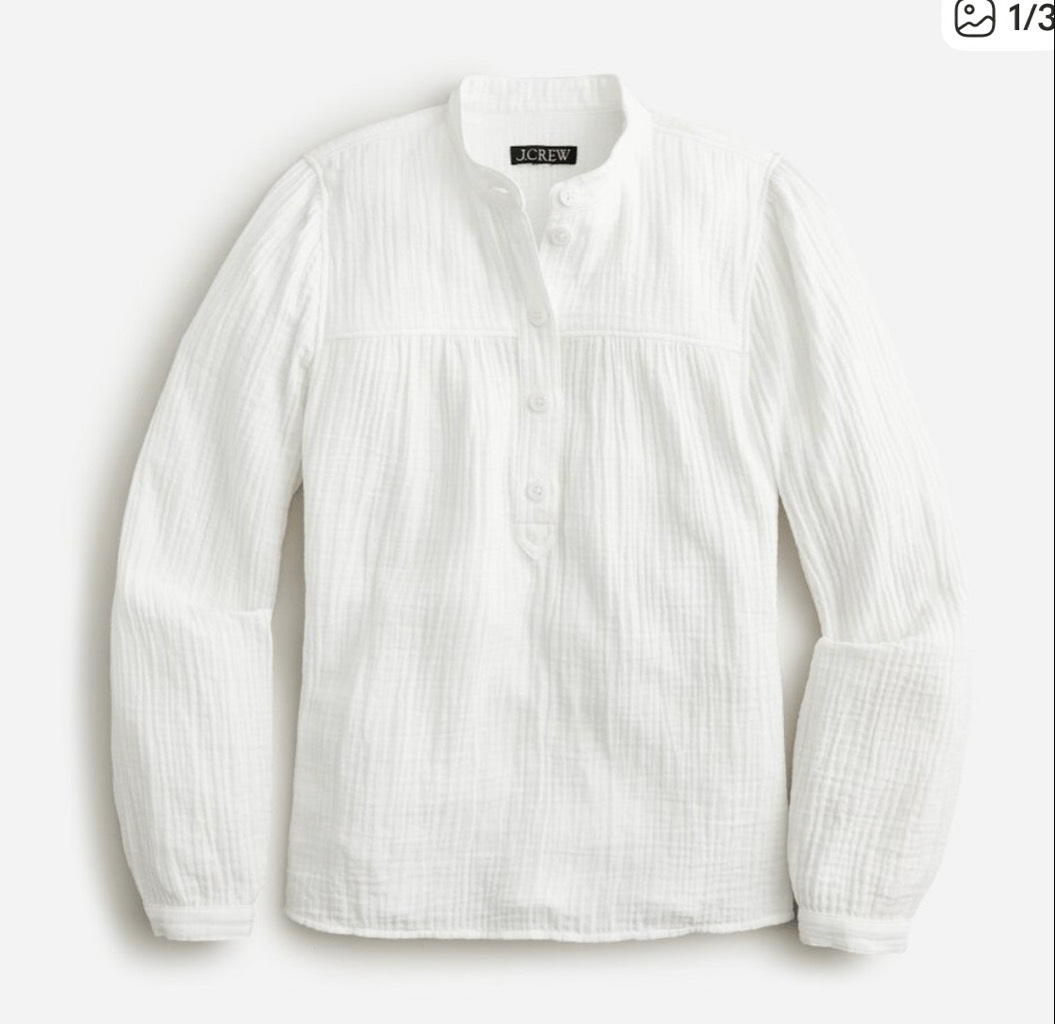 J.Crew white fresco top soft gauze size xsmall