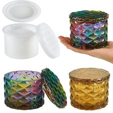ISSEVE Jar Resin Molds Silicone, Large Diamond Molds,