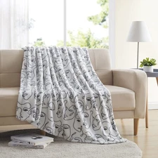 Fashions Velvet Plush Throw Blanket- Soft, Warm and Cozy, Lightweight for All...