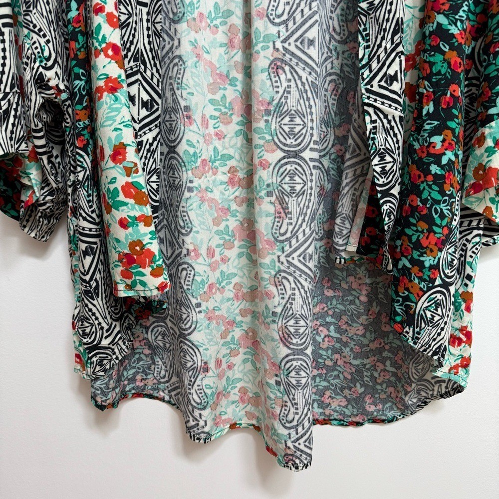 Michael Stars Mixed Pattern Patchwork Open Front … - image 5