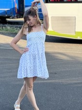 Damen Sommerkleid Viskose Blumenkleid  Strand...