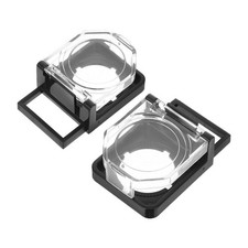 2Pcs Transparent Dustproof Push Button Safety Cover for Home Use