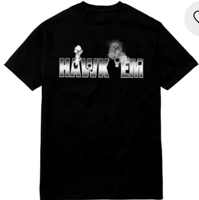 Vlone X Pop Smoke Hawk Em   Mens Crew Neck T-Shirt Size M