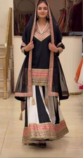SALWAR KAMEEZ PAKISTANI INDIAN WEDDING PARTY WEAR DRESS BOLLYWOOD SUIT SHARARA