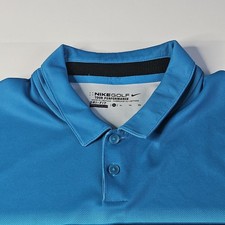 Nike Golf Tour Performance Dri-FIT Polo Shirt Mens XL Blue Striped Short Sleeve