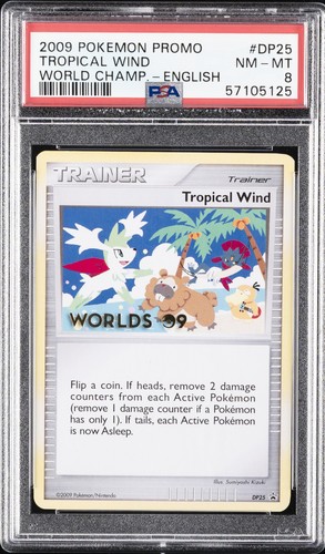 2009 POKEMON WORLD CHAMPIONSHIPS PROMO ENGLISH #DP25 TROPICAL WIND PSA 8