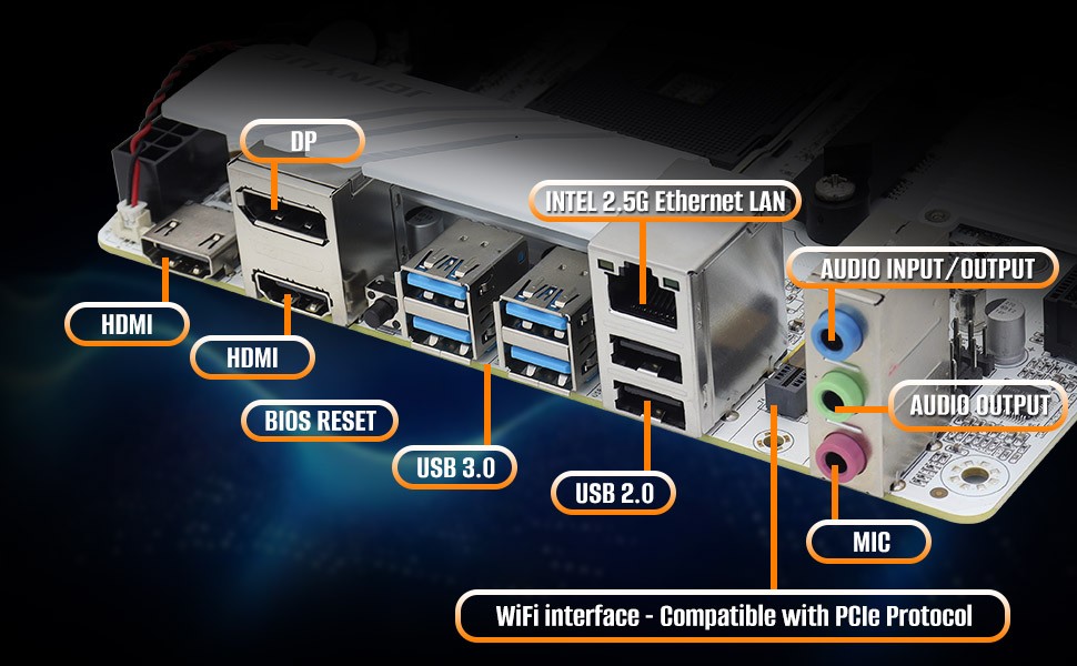 Mini ITX AM4 Motherboard, B450I-PLUS ARGB, Dual M.2 NVMe, ITX SFF
