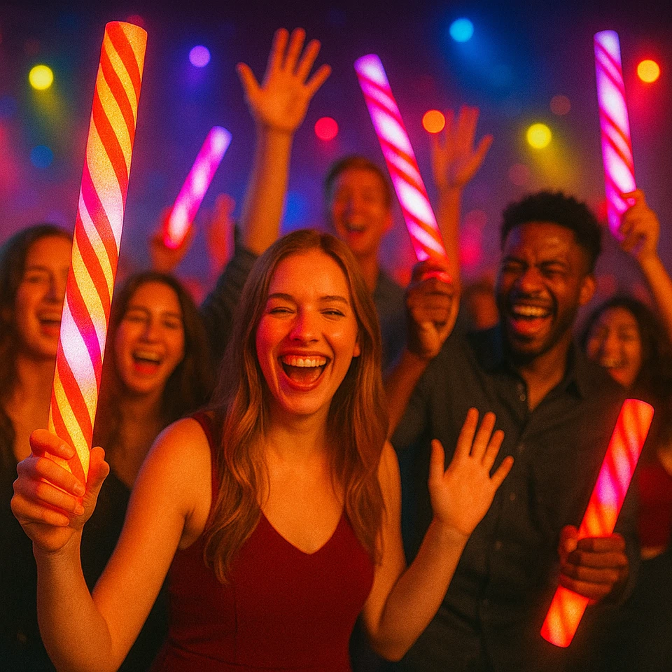 LED Candy Cane Foam Stick Lights