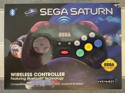 Retro-Bit Sega Saturn Bluetooth Controller Transparent (Neuwertig!!!)
