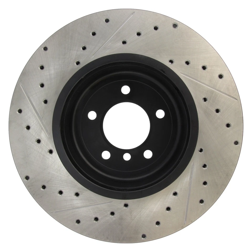 For BMW 550i 06-10 Sport Drilled & Slotted 1-Piece Front Driver Side Brake Rotor - Image 2 of 4