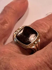 Antique OB/Ostby & Barton Co.  Edwardian 10k Yellow Gold Carnelian Signet Ring