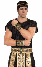 Deluxe Pair Male Egyptian Costume Wrist Cuffs Adult One Size