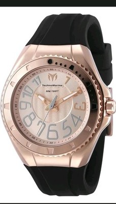 TechnoMarine Lusso Mare Unisex Black Silicone Strap TM-225049