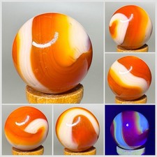 Akro Agate Multi Colored Special Corkscrew Marble UV Reactive .64 Mint