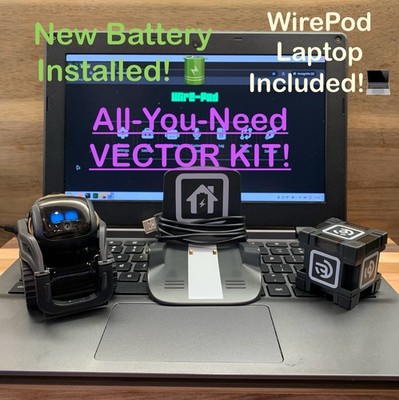 Anki Vector Robot Kit   | NEW 600 mAh Battery   | WirePod for Self-Hosting  