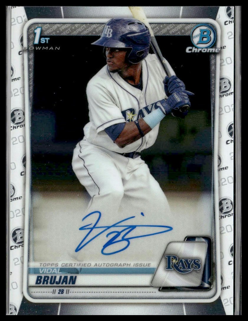 2020 Bowman #CPA-VB Vidal Brujan Chrome Prospect Autographs 1st