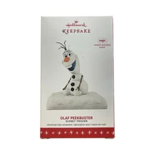 2016 Hallmark Keepsake Disney Frozen Olaf Peekbuster Motion-Activated Ornament