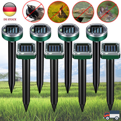 4/8-stk Solar Maulwurfschreck Wühlmausschreck Maulwurf Maulwurffalle Abwehr Maus