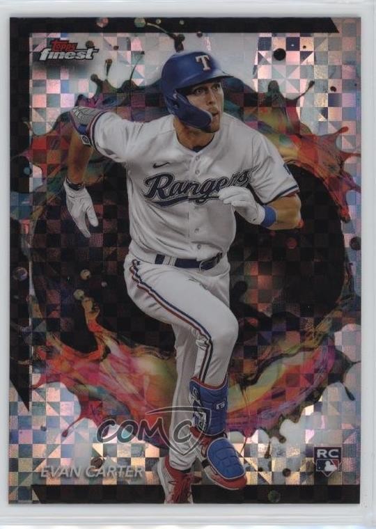 2024 Topps Finest Rare Checkerboard Refractor Evan Carter #290 Rookie RC