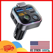HiFi Bass Bluetooth FM Transmitter - 38W PD Car Charger with Voice Navigation
