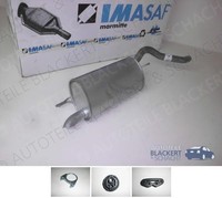 Imasaf Auspuff Endtopf + Anbauteile für Opel Combo + Fiat Doblo 1.3 D 2010-