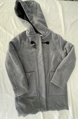MANGO Cloth Kids Grey Hooded / Pockets Coat Size 152 cm/11-12 Years NWT