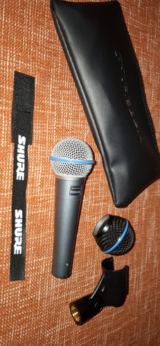 NEW Shure Beta 58A  Microphone with NEW extra mic top