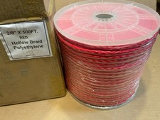 3/8 " x 500 ft. Hollow Braid Polypropylene Rope RED