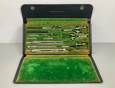 Vtg Keuffel & Esser K & E Anvil Engineers Drafting Tool Kit W/Velvet Lined Case