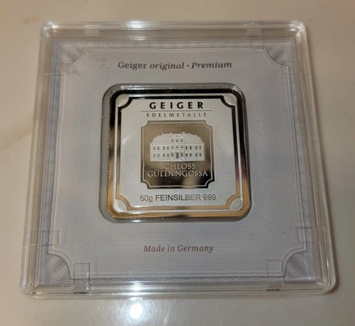 Geiger Edelmetalle Security Line 50 gram .999 Fine Silver - In Assay. Silver