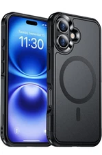 Temdan Designed for iPhone 16 Case MagSafe for iPhone 16 6.1" Black Magnetic