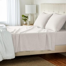 4-Piece Soft Breathable 100 Cotton Jersey Knit Bed Sheet Set W/ Deep Pockets