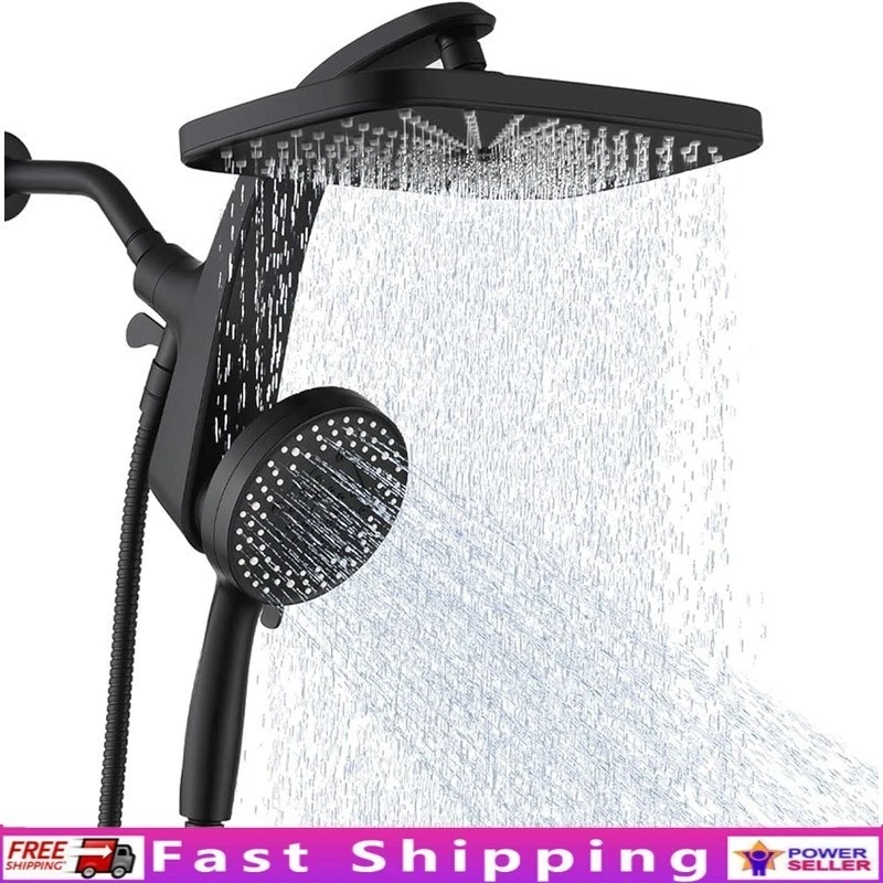 12 Inch Rain Shower Head Handheld High Pressure Anti-Clog Dual Function New