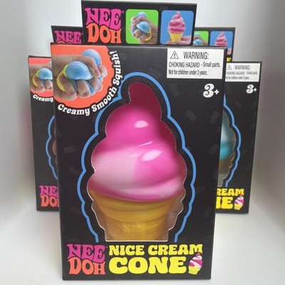 NeeDoh NICE CREAM CONE Ice Cream Swirl Squishy Toy NEE DOH *Random Color