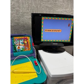 Sega Pico Learning System Console Bundle 7 Games, OEM Cables, Box TESTED Working