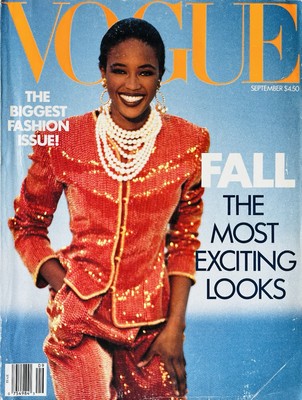 EXCLUSIVE COLLECTORS ITEM Rare Page Design VOGUE September 1989 Naomi Campbell