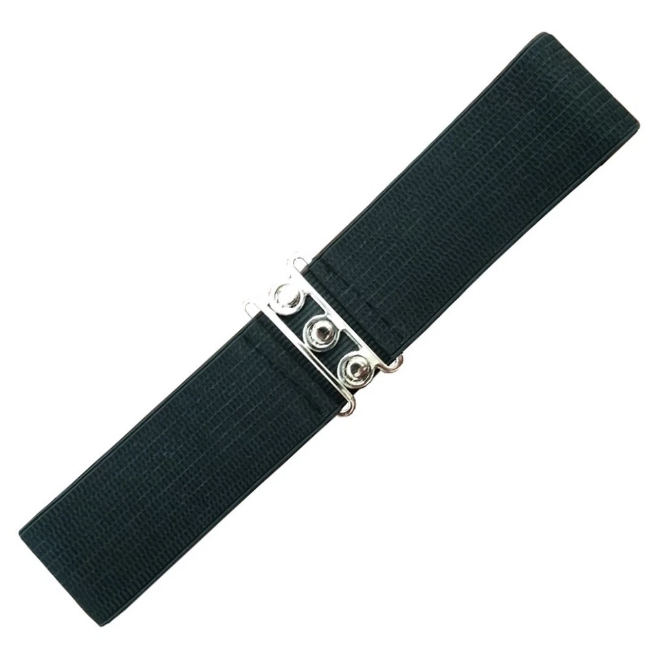 Banned Stretch Gürtel - Vintage Bond Schwarz | Retro Swing Rockabilly - Bild 1 von 1