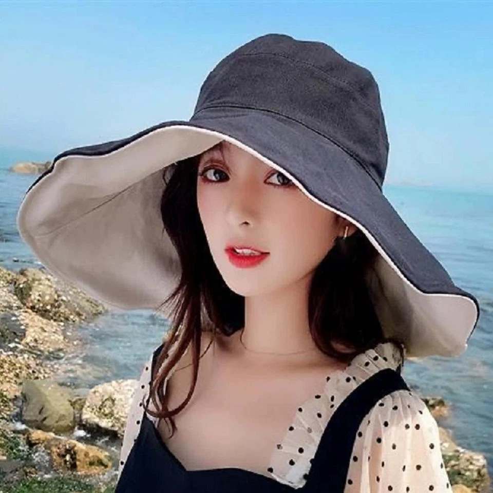 Sombrero de pescador de verano sombrero para el sol plegable sombrero para el sol de viaje N EW V5E8 C5E2 Y5D A5I9 - Imagen 4 de 4